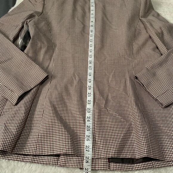 New East 5th Womens Gingham 5 Button Brown Blazer Jacket Size 14 NWT $180‎ - Picture 8 of 8